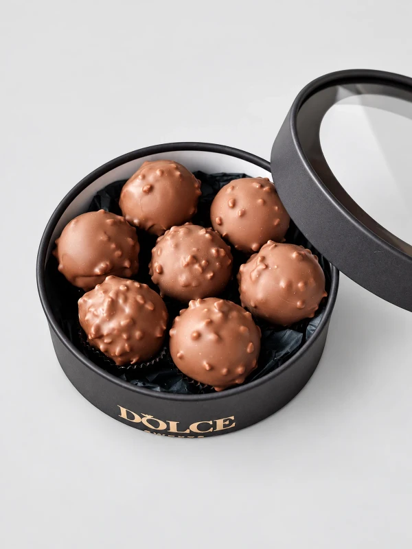 Бокс с кейк-попсами "Chocoballs" 2.0 — «Бокс с кейк-попсами Chocoballs 2.0» — десертный набор Dolce Sweets из 7 кейк-попсов в молочном шоколаде.